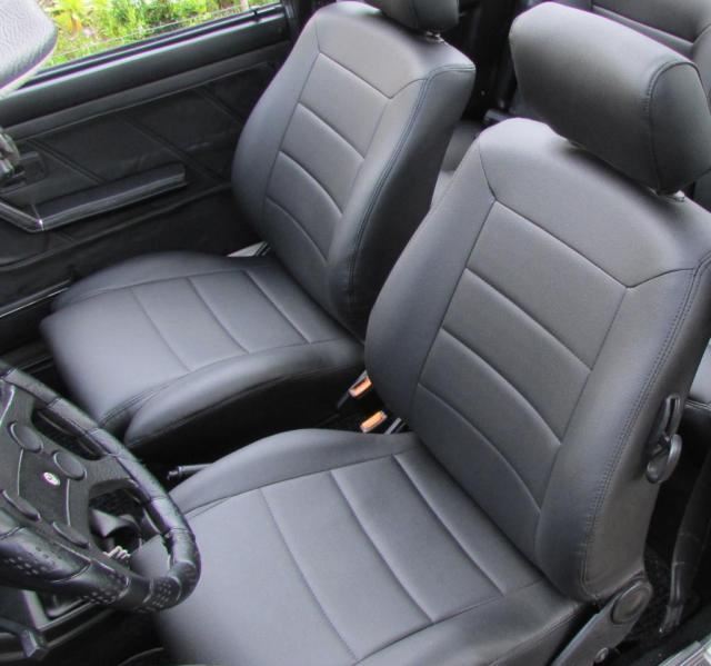 Golf Mk1 Coupe Artificial Leather Seat Covers In Black Or Beige - Car Seat Cover For Front And Rear Seats