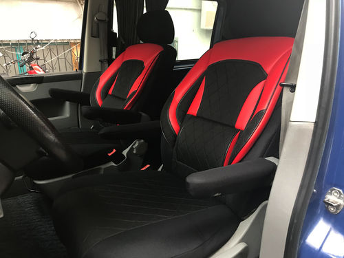 Car seat covers VW T6 California for two single front seats T39