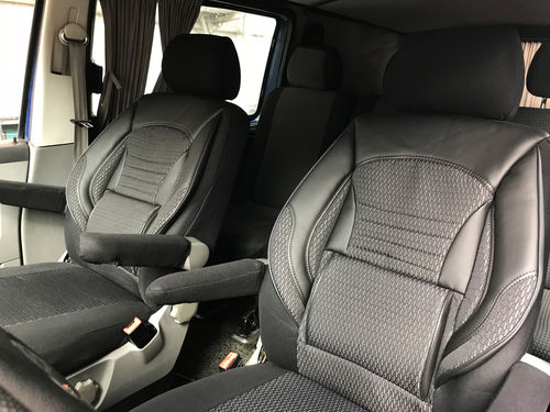 Sitzbezüge Schonbezüge VW T6 Multivan für zwei Einzelsitze T41