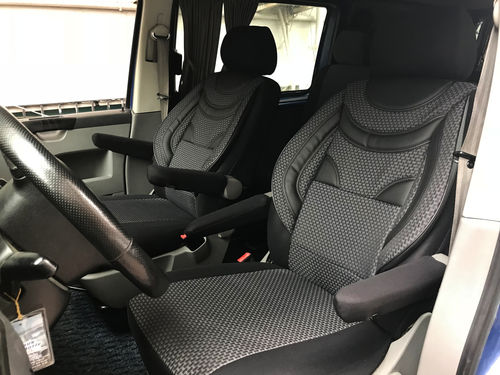 Car seat covers VW T5 Multivan for two single front seats T47