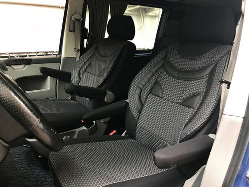 Sitzbezüge Schonbezüge VW T5 Transporter für zwei Einzelsitze T47