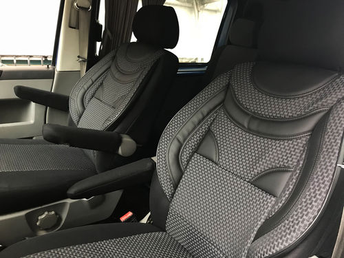 Car seat covers VW T6 California for two single front seats T47