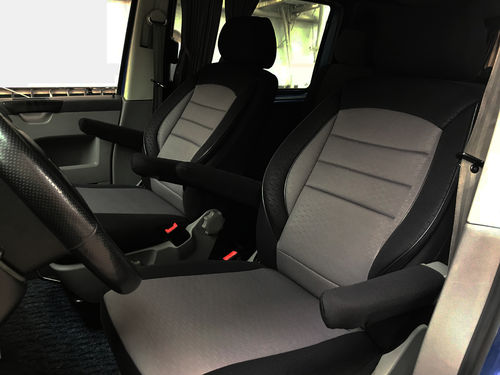 Car seat covers VW T5 Kombi for two single front seats T48