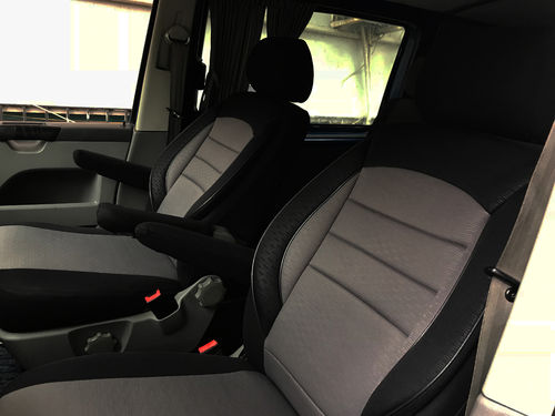 Sitzbezüge Schonbezüge VW T5 Multivan für zwei Einzelsitze T48
