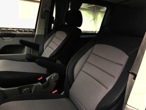 Sitzbezüge Schonbezüge VW T6 California für zwei Einzelsitze T48