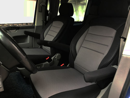 Sitzbezüge Schonbezüge VW T6 Multivan für zwei Einzelsitze T48