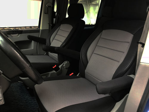 Sitzbezüge Schonbezüge VW T6 Transporter für zwei Einzelsitze T48