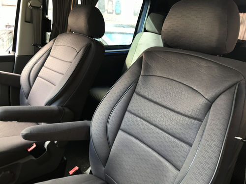 Car seat covers VW T5 Caravelle for two single front seats T49