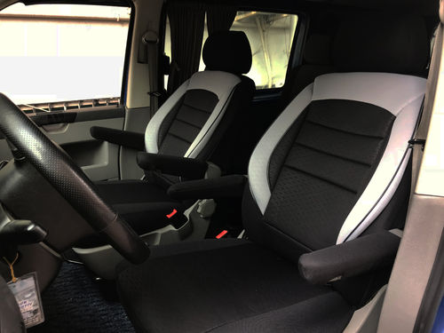 Car seat covers VW T6 Kombi for two single front seats T51