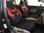Housses de siége protecteur pour Audi A1 Sportback(8X) noir-rouge NO17 complet