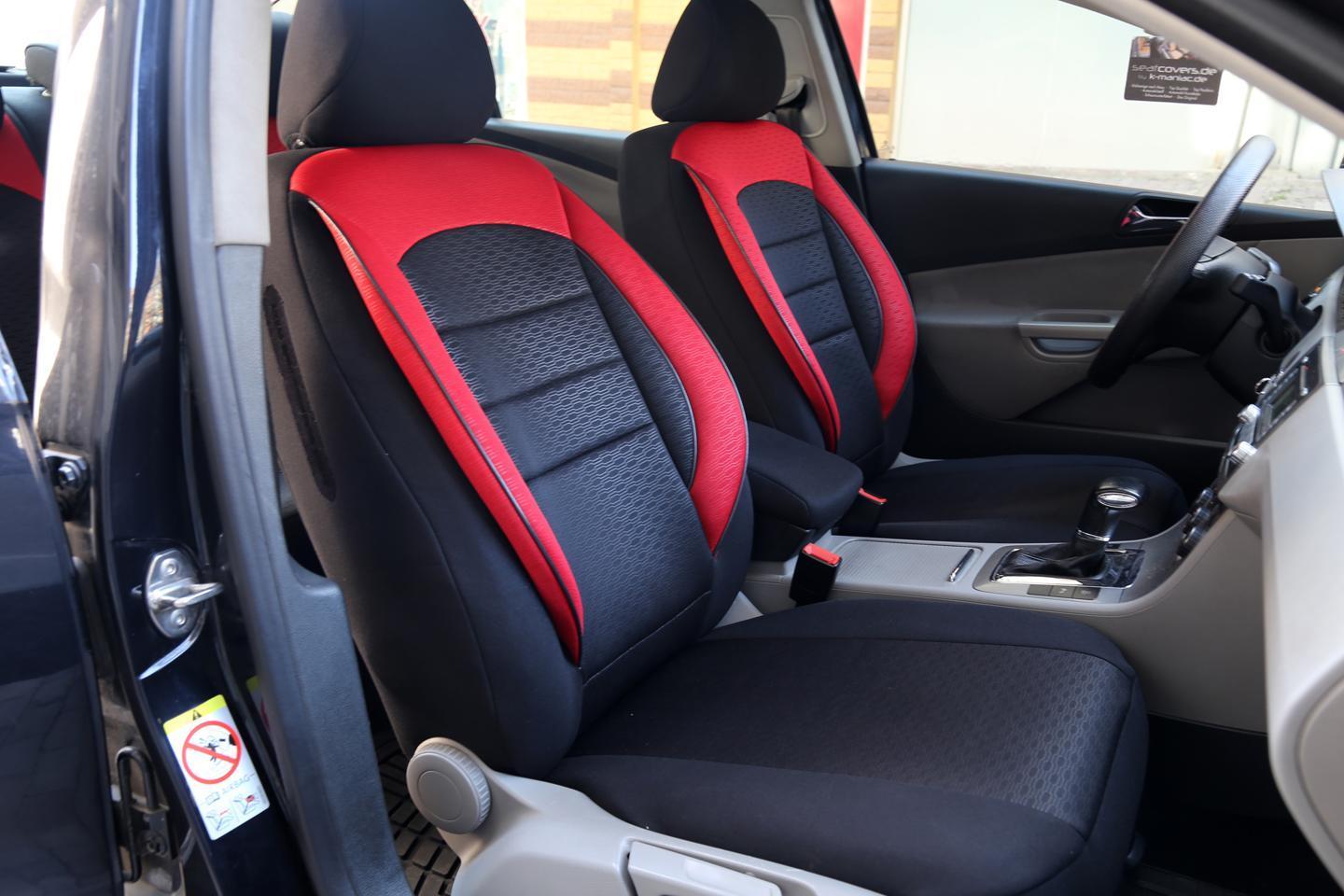Car Seat Covers Protectors Audi A1 Sportback 8x Black Red No25 Complete - Audi A1 Sportback Car Seat Covers
