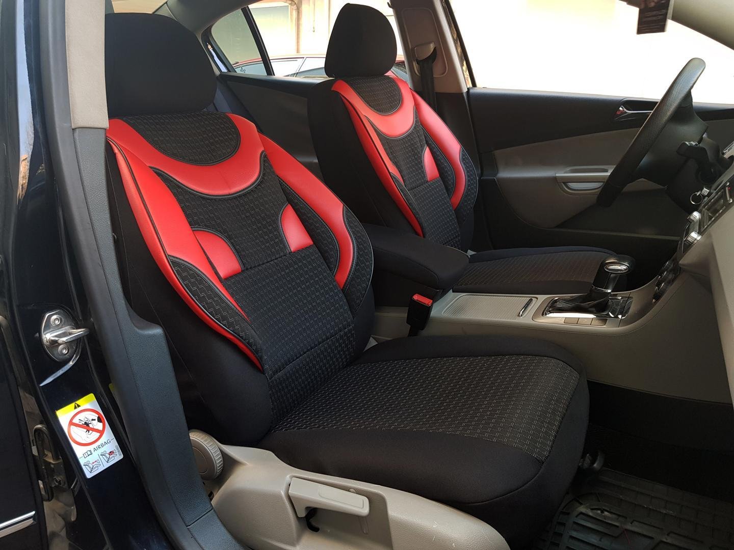 SINGLE BMW 1 SERIES  RED WATERPROOF FRONT SEAT COVER 