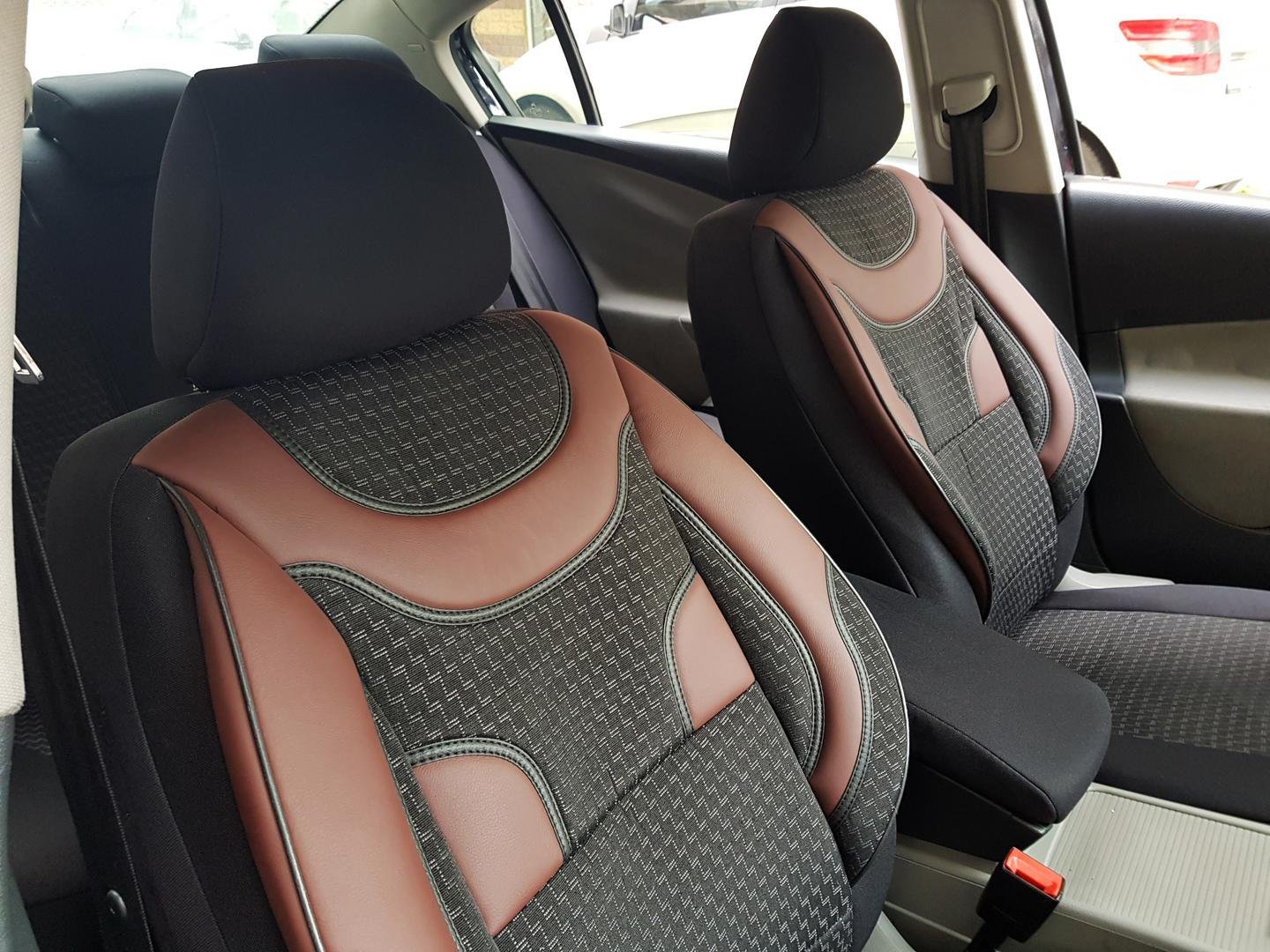 2 BLACK HIGH QUALITY FRONT CAR SEAT COVERS PROTECTORS FOR NISSAN JUKE