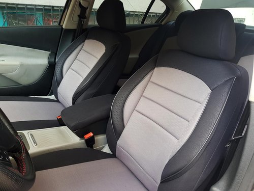 Car seat covers protectors Nissan Qashqai II black-grey NO23 complete