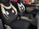 Housses de siége protecteur pour Peugeot 206 noir-blanc NO20 complet