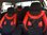 Housses de siége protecteur pour Seat Ibiza IV noir-rouge NO17 complet