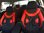 Car seat covers protectors Fiat Punto(199) black-red V1 front seats