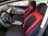 Housses de siége protecteur pour Honda Civic III noir-rouge V9 siéges avant