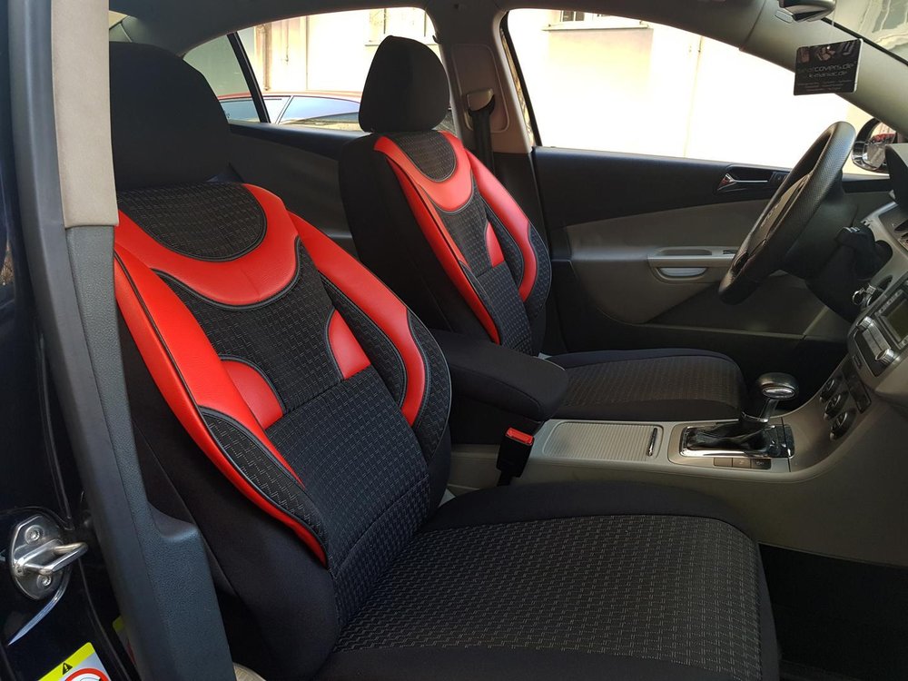Car Seat Covers Protectors Mazda 626 Iv Black Red V1 Front Seats - Seat Covers For Mazda 626