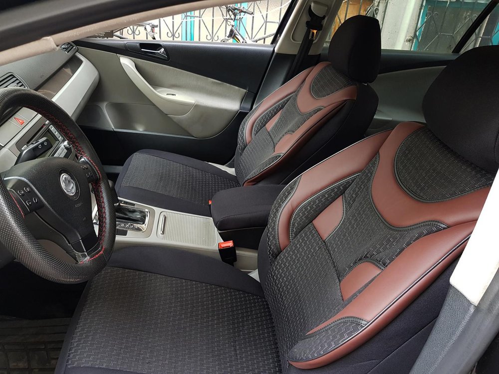 Car Seat Covers Protectors Vw Golf Mk7 Black Red V3 Front Seats - Vw Golf Mk7 Leather Seat Covers