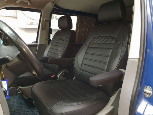 Car seat covers VW T5 Van for two single front seats T68