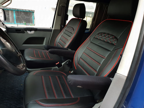 Car seat covers VW T5 Van for two single front seats T71