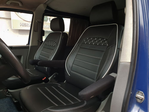 Car seat covers VW T6 Van for two single front seats T69