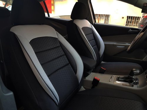 Sitzbezüge Schonbezüge Seat Ibiza V schwarz-grau NO27 komplett
