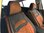 Sitzbezüge Schonbezüge für Daewoo Lanos Stufenheck schwarz-braun V20 Vordersitze