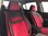Housses de siége protecteur pour Audi A1(8X) noir-rouge V21 siéges avant
