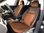 Car seat covers protectors for VW Caddy III 2K black-brown V20 front seats