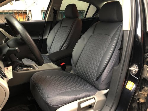 Sitzbezüge Schonbezüge für Audi Q7(4L) grau V14 Vordersitze