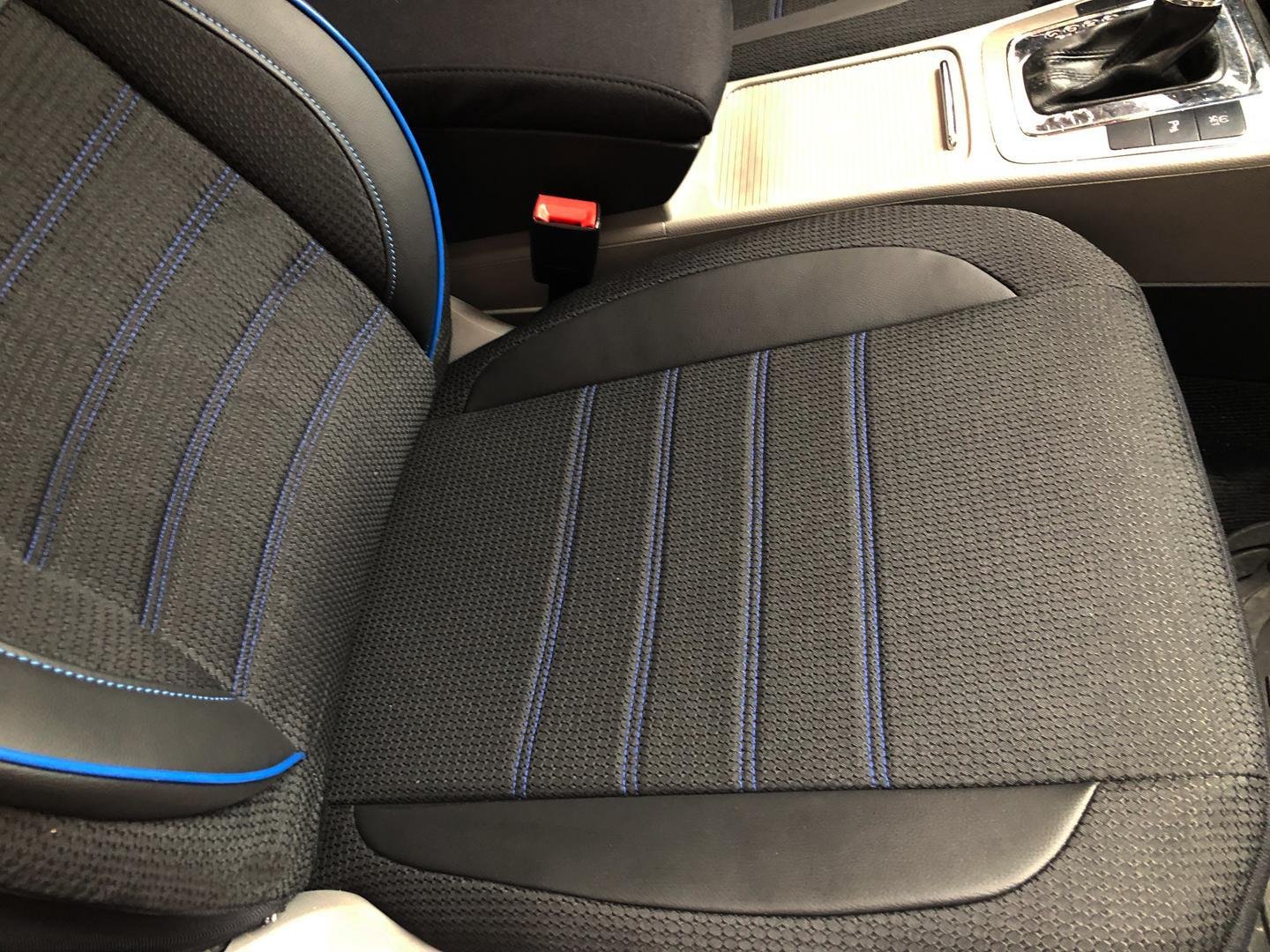 Sitzbezüge Schonbezüge für Nissan Navara schwarz-blau V2324824 Vordersitze