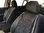 Car seat covers protectors for Daihatsu Cuore VI black-white V15 front seats