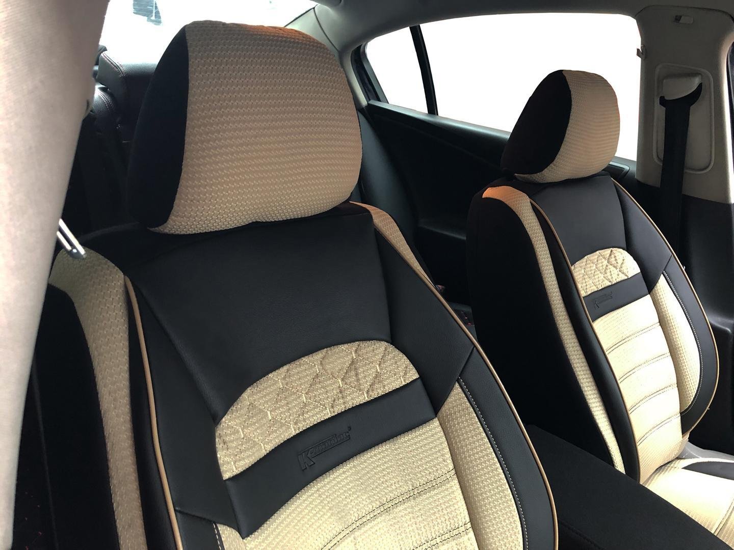 Car Seat Covers Protectors For Vw Jetta Iv Black Beige V25 Front Seats - Car Seat Covers For 2019 Vw Jetta