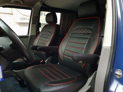 Car seat covers VW T6.1 California for two single front seats T71