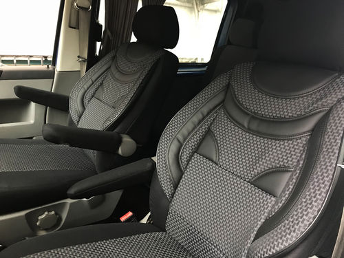 Car seat covers VW T6.1 Caravelle for two single front seats T47