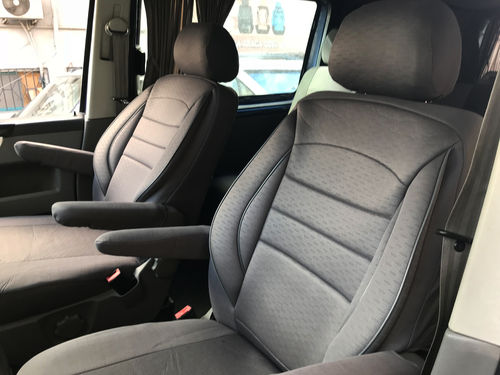 Sitzbezüge Schonbezüge VW T6.1 Multivan für zwei Einzelsitze T49